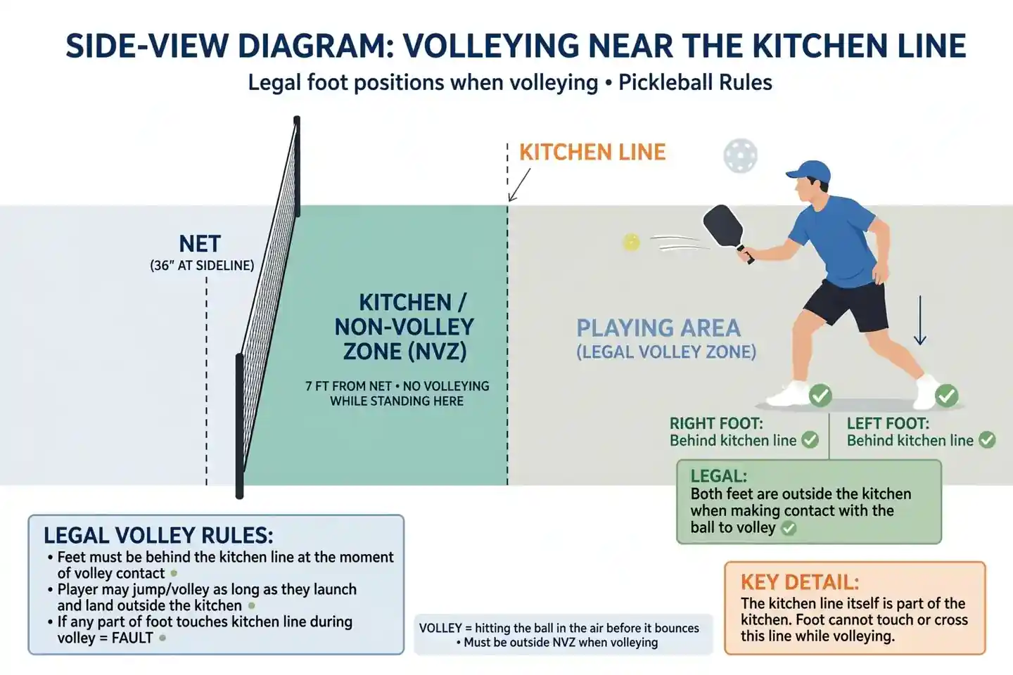 The Kitchen Rule in Pickleball: Non-Volley Zone Explained - illustration 1