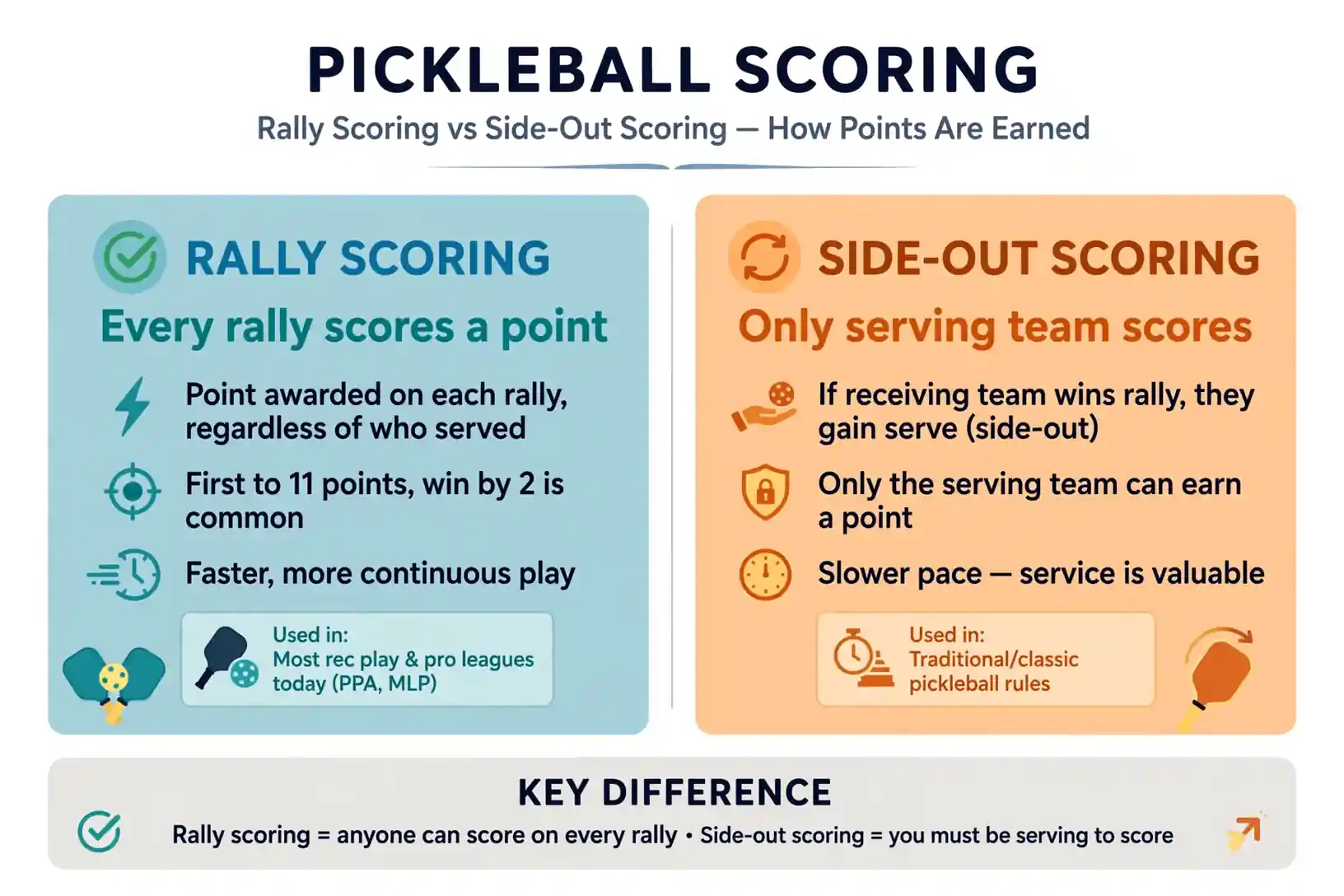 Rally Scoring vs Traditional Scoring in Pickleball
