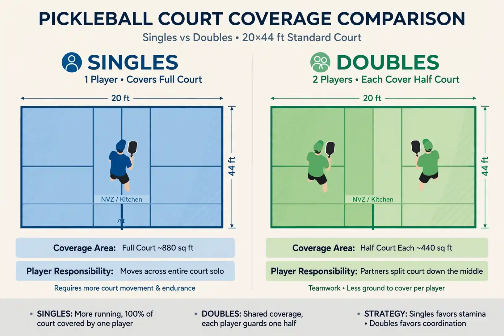 Pickleball Singles vs Doubles Rules: What’s Different